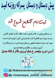 نمونه کار پیش دبستان و دبستان پسرانه غیردولتی روزنه امید در تبریز - 1